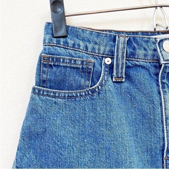 Madewell Rigid Denim A-Line Mini Skirt Pieced Edition - Picture 4 of 12